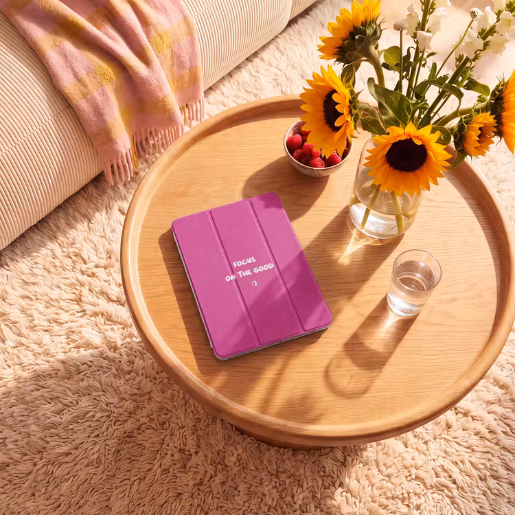 iPad-Hülle - Fokus - Smiley - Rosa — 2