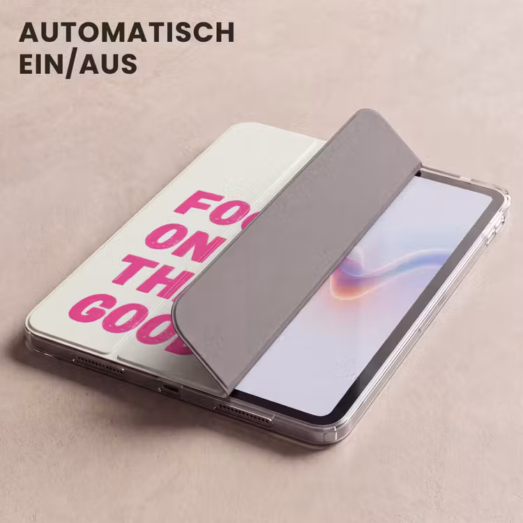 iPad-Hülle - Konzentration auf das Gute - Beige - Rosa — 5