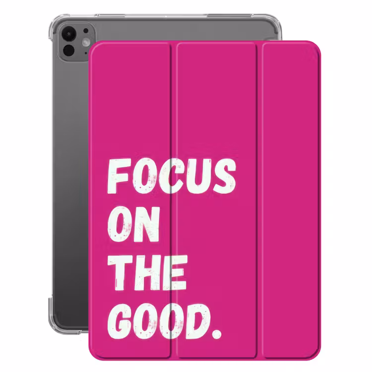 iPad-Hülle - Konzentration auf das Gute - Rosa - Einfach — 1