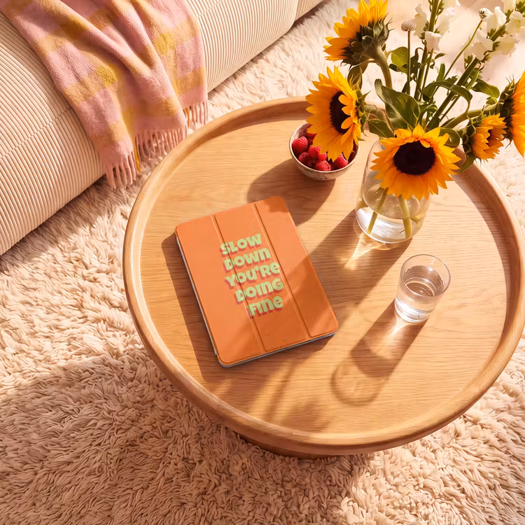 iPad-Hülle - Langsam, du schaffst das schon - Orange - Simple — 2