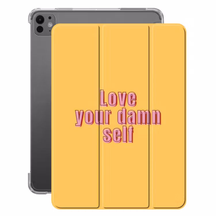 iPad-Hülle - Liebe dich selbst - Rosa - Gelb — 1