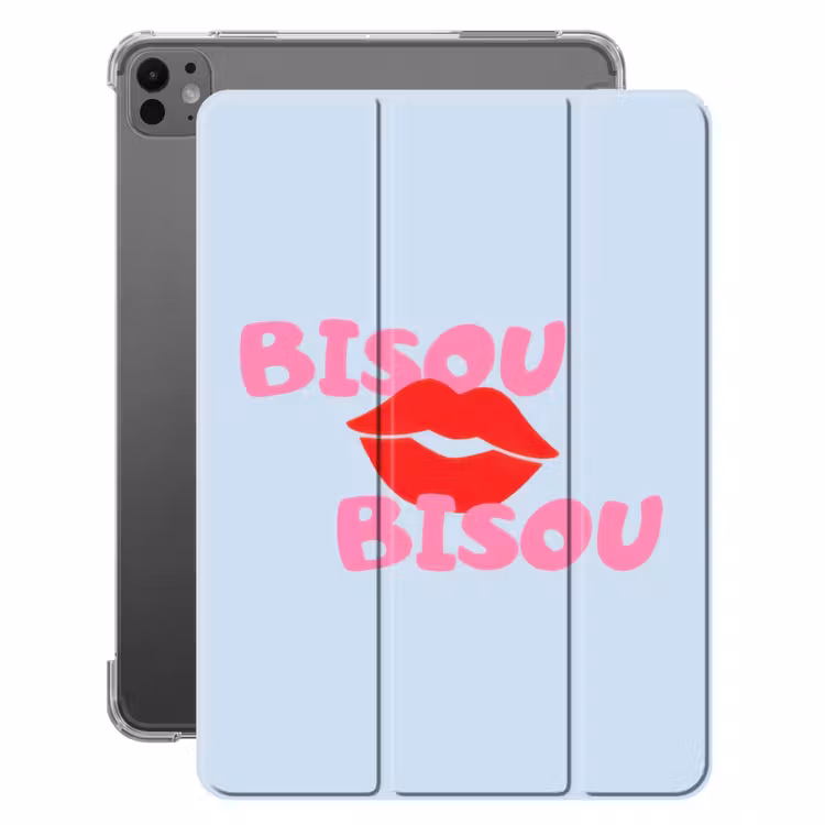 iPad-Hülle - Lippen - Bisou - Blau — 1