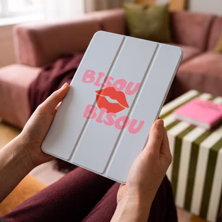 iPad-Hülle - Lippen - Bisou - Blau — 4