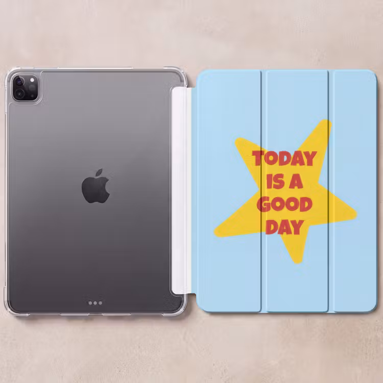 iPad-Hülle - Star - Heute ist ein guter Tag - Blau — 6