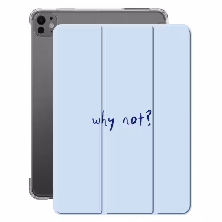 iPad-Hülle - Warum nicht - Blau - Dunkelblau - Zitat — 1