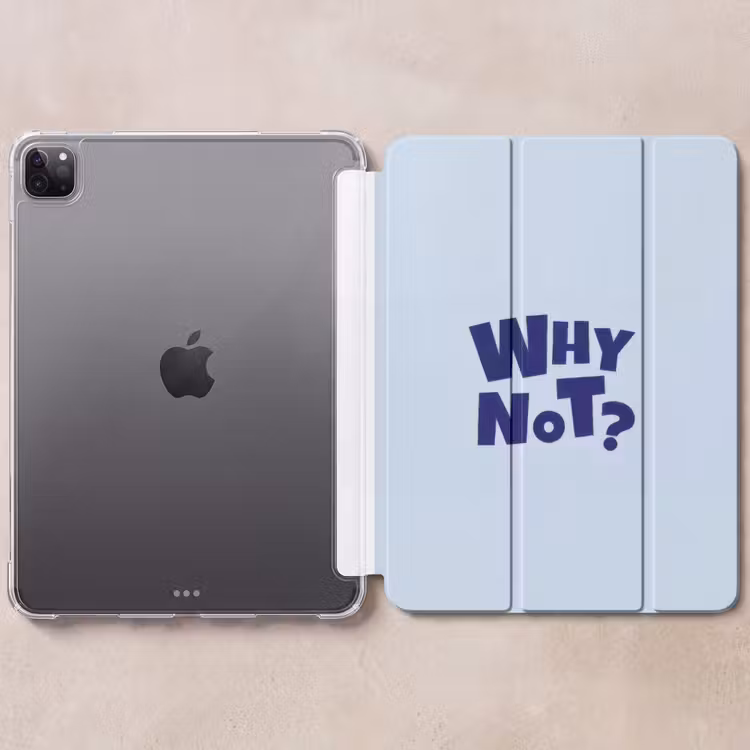 iPad-Hülle - Warum nicht - Blau - Hellblau - Zitat — 6