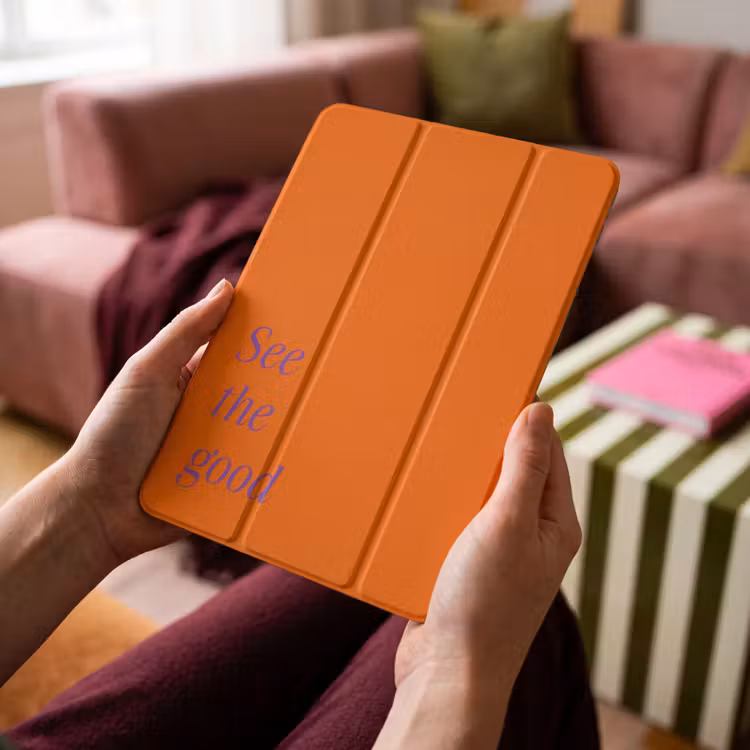 iPad-Hülle - Zu gut sehen - Lila - Orange — 4