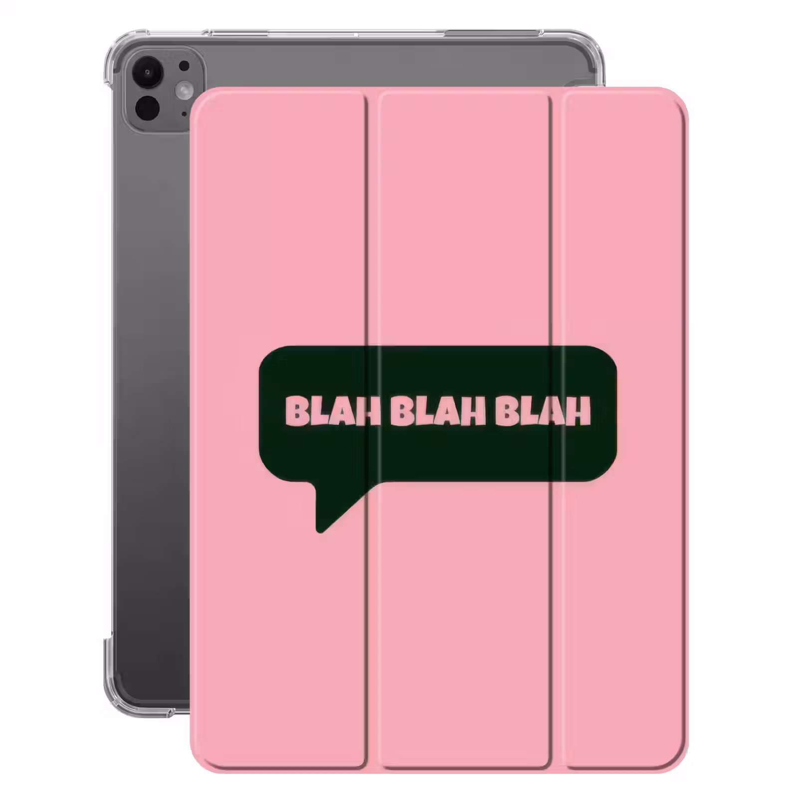 iPad-Hülle - Rosa - Textwolke - Grün - BLAH BLAH BLAH — 1