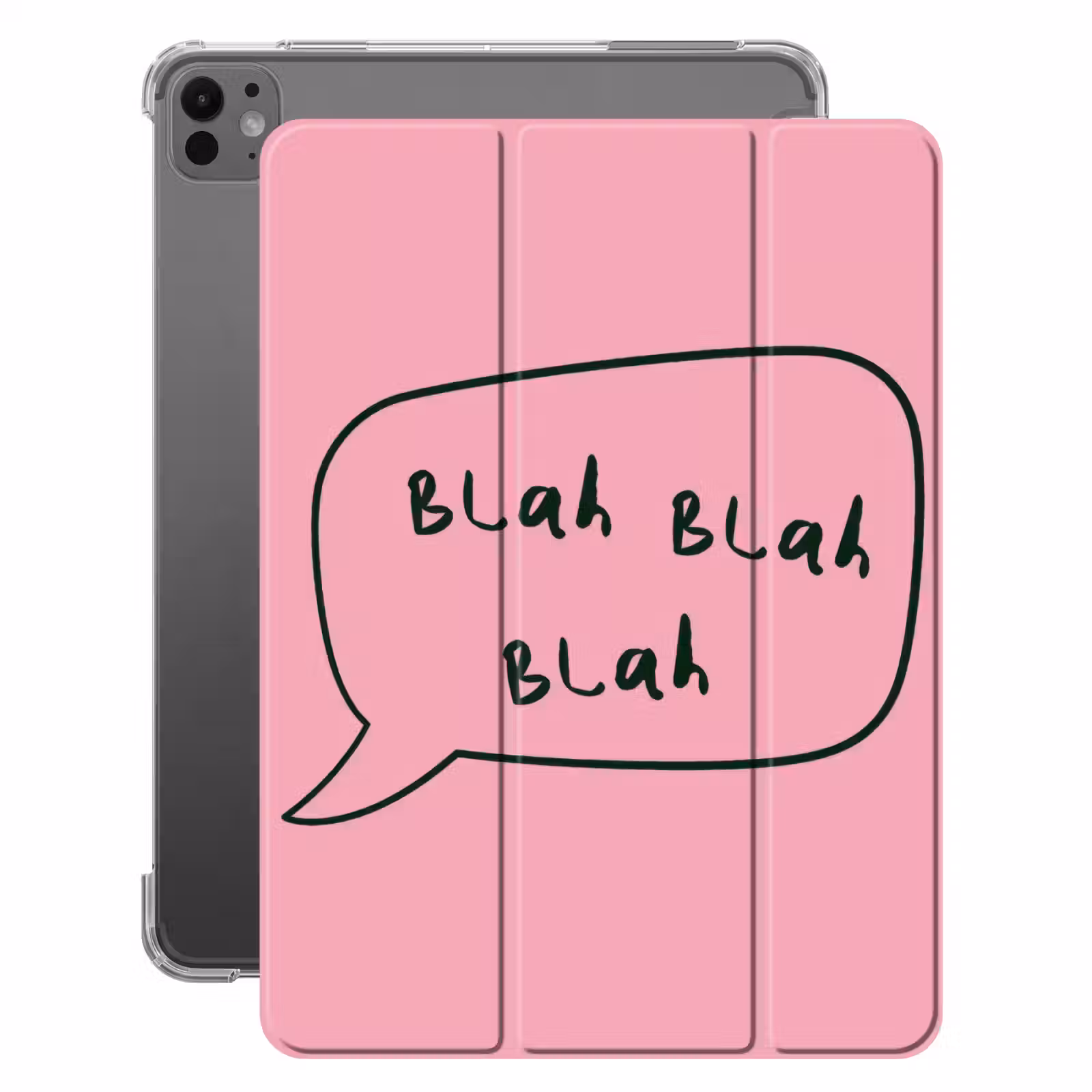 iPad-Hülle - Textwolke - BLAH BLAH BLAH - Rosa — 1
