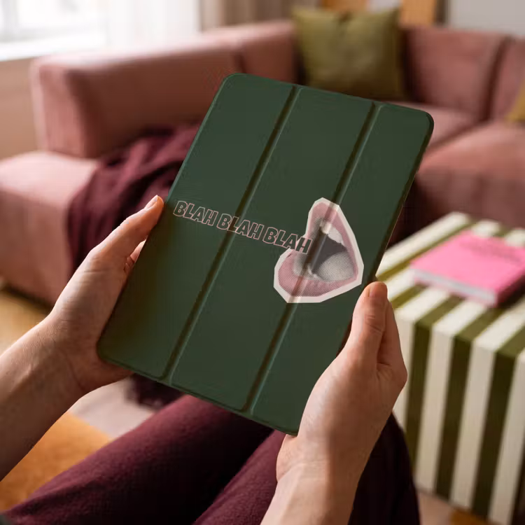 iPad-Hülle - BLAH BLAH BLAH - Mund - Grün — 4