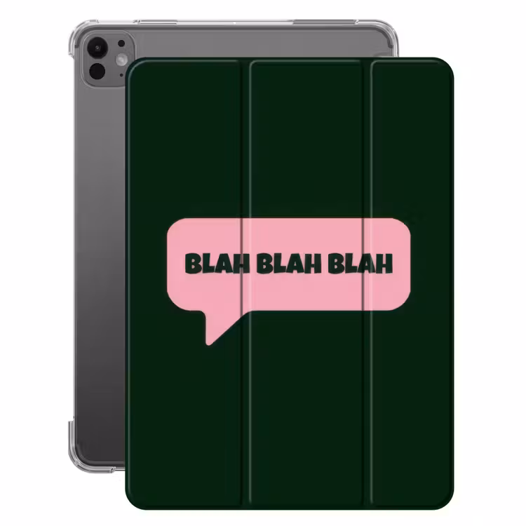 iPad-Hülle - Textwolke - BLAH BLAH BLAH - Rosa — 1