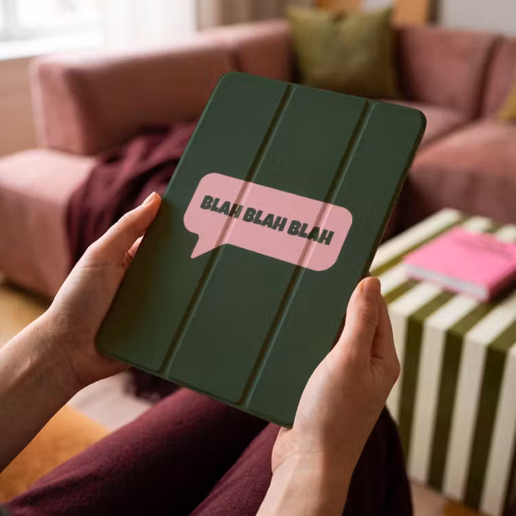 iPad-Hülle - Textwolke - BLAH BLAH BLAH - Rosa — 4