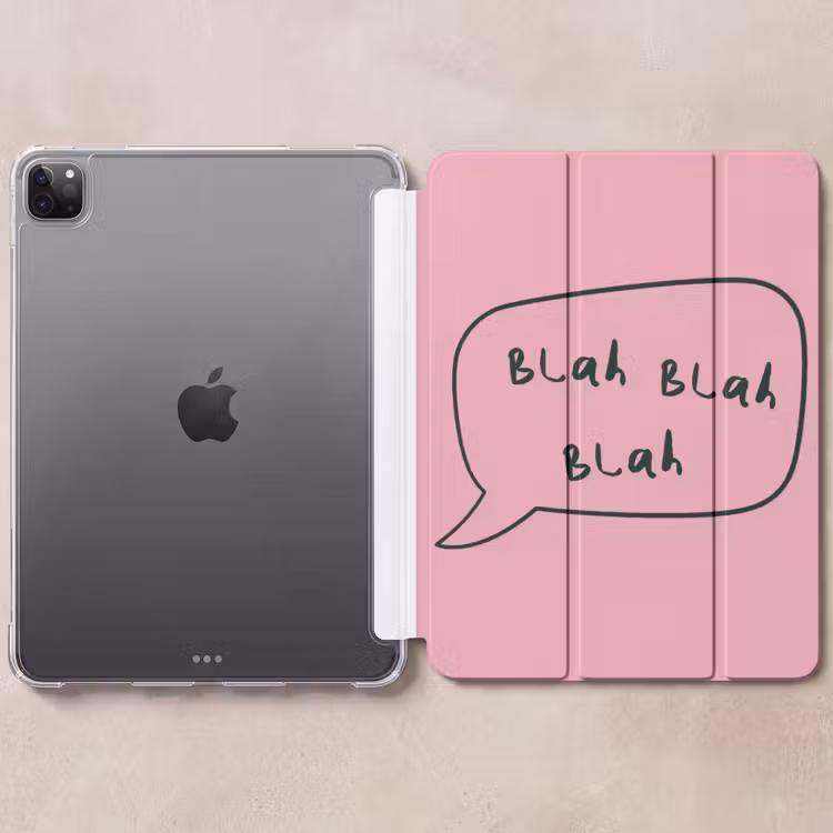 iPad-Hülle - Textwolke - BLAH BLAH BLAH - Rosa — 6