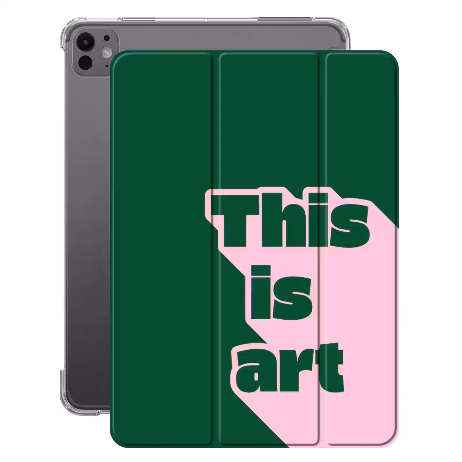 iPad-Hülle - Das ist Kunst - Schatten - Rosa — 1