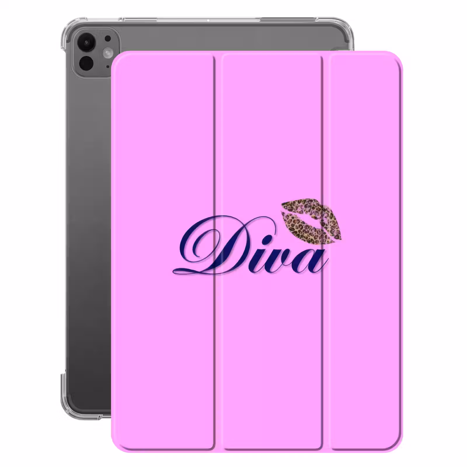 iPad-Hülle - Diva - Lippen - Pantherdruck - Rosa — 1
