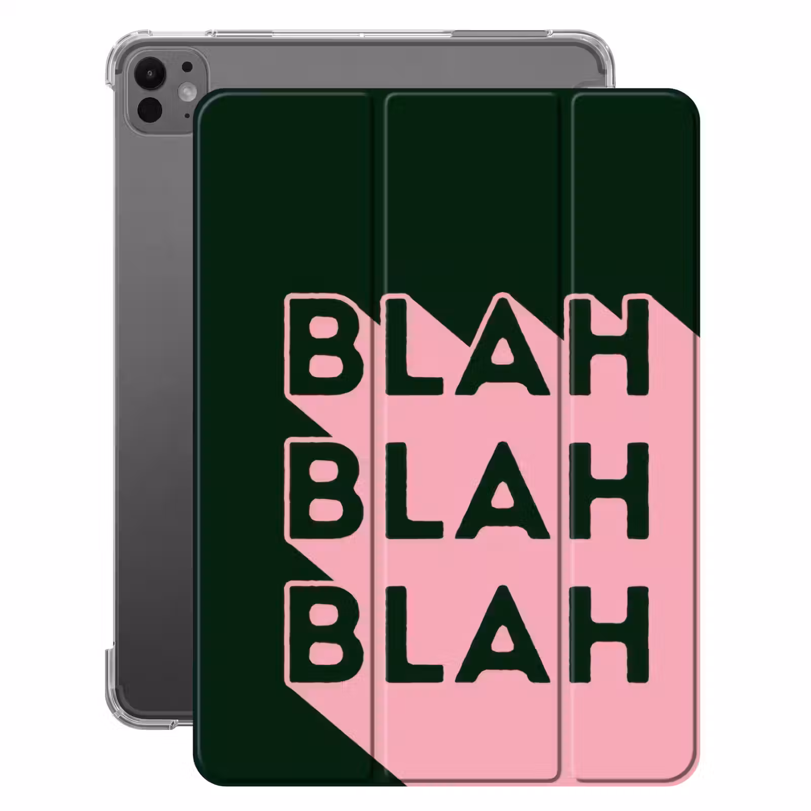 iPad-Hülle - Dunkelgrün - Text - Schatten - Grafik — 1