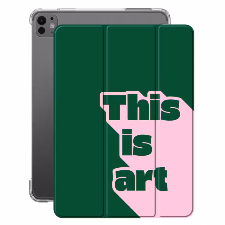 iPad-Hülle - Das ist Kunst - Schatten - Rosa — 1