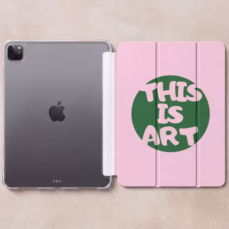 iPad-Hülle - Das ist Kunst - Text - Kreis - Grün — 6