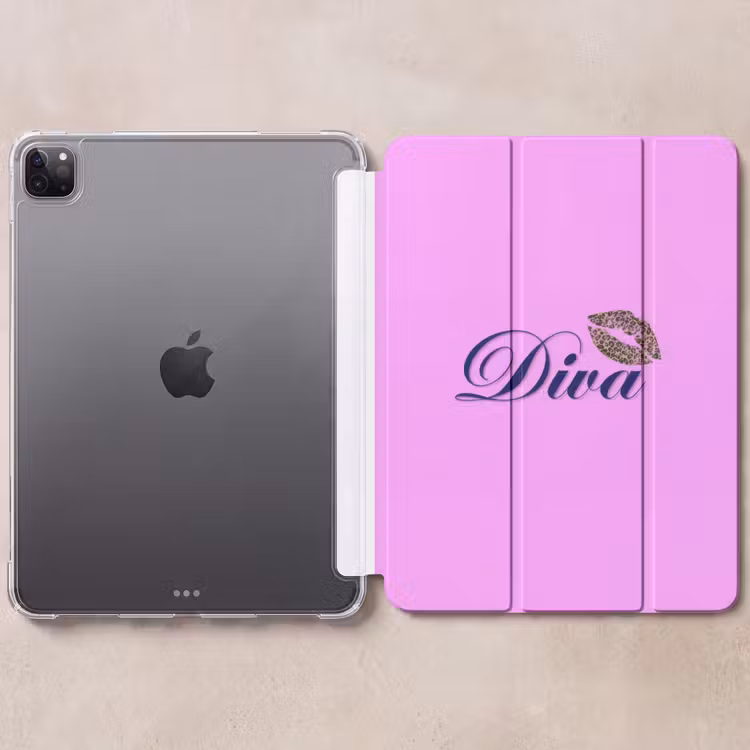 iPad-Hülle - Diva - Lippen - Pantherdruck - Rosa — 6