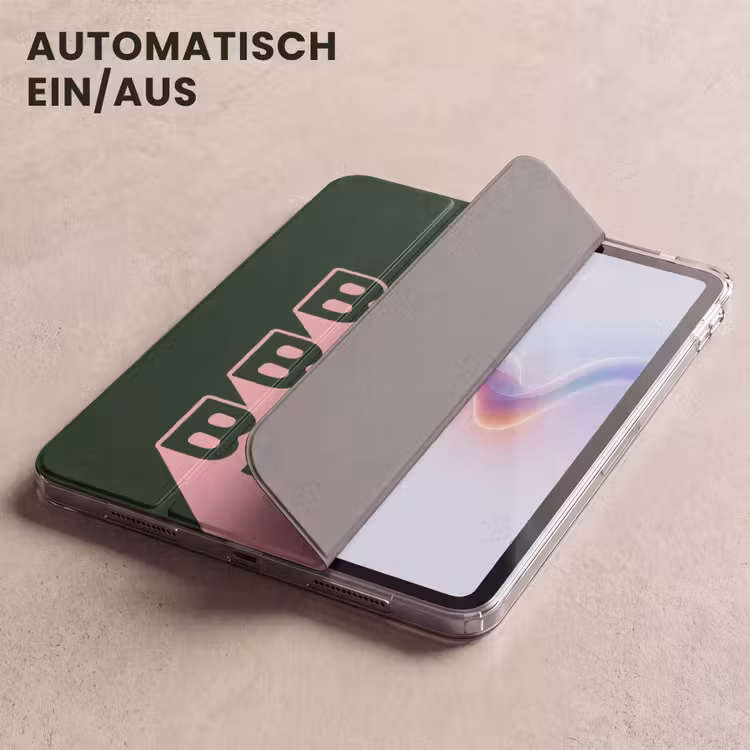 iPad-Hülle - Dunkelgrün - Text - Schatten - Grafik — 5