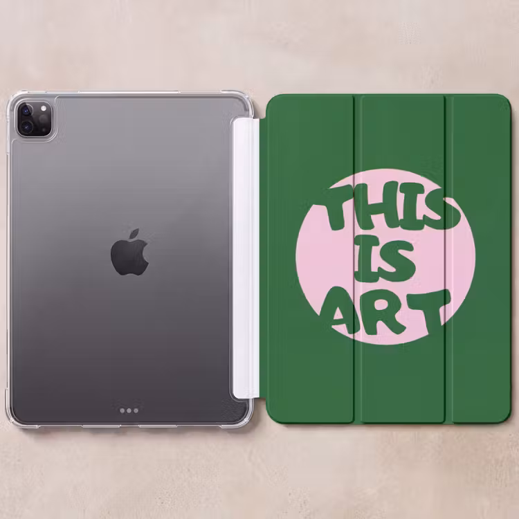iPad-Hülle - Kreis - Rosa - Text - Kunst — 6