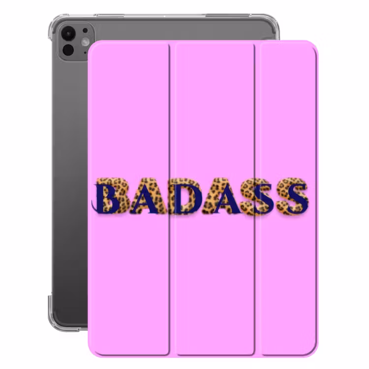 iPad-Hülle - Leuchtendes Rosa - Knallhart - Pantherdruck - Schatten — 1