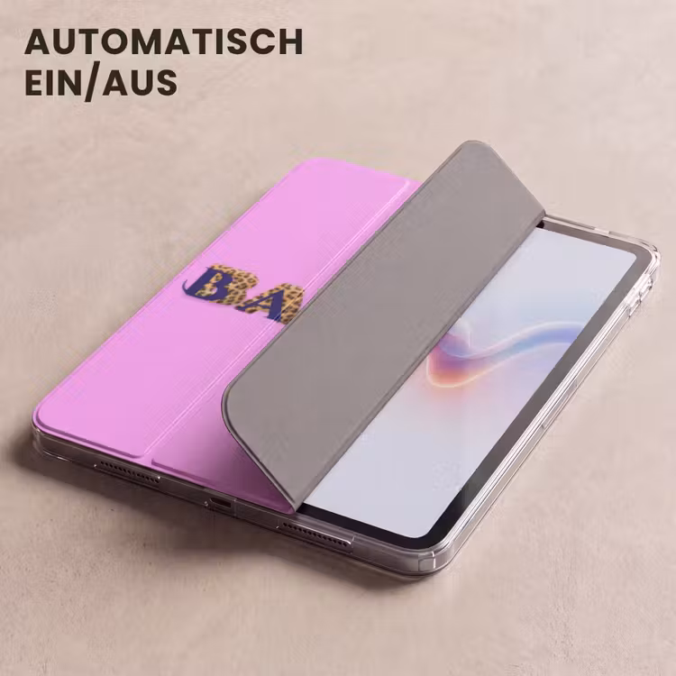 iPad-Hülle - Leuchtendes Rosa - Knallhart - Pantherdruck - Schatten — 5