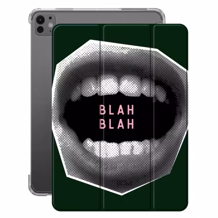iPad-Hülle - Mund - Grün - Illustration - BLAH BLAH — 1