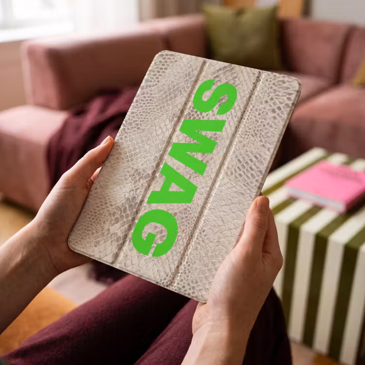 iPad-Hülle - Schlangendruck - SWAG - Neon - Grün — 4