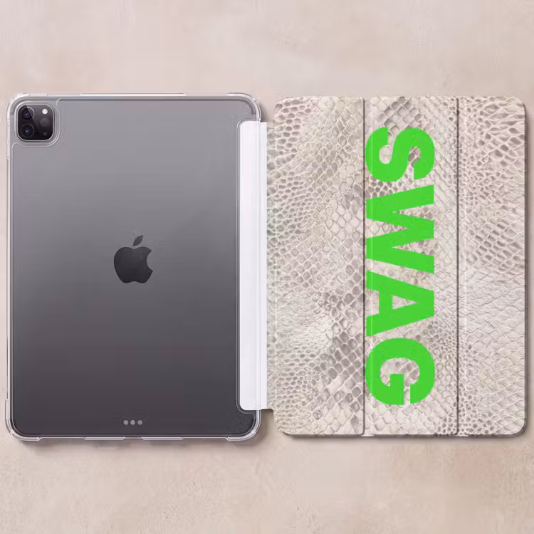 iPad-Hülle - Schlangendruck - SWAG - Neon - Grün — 6