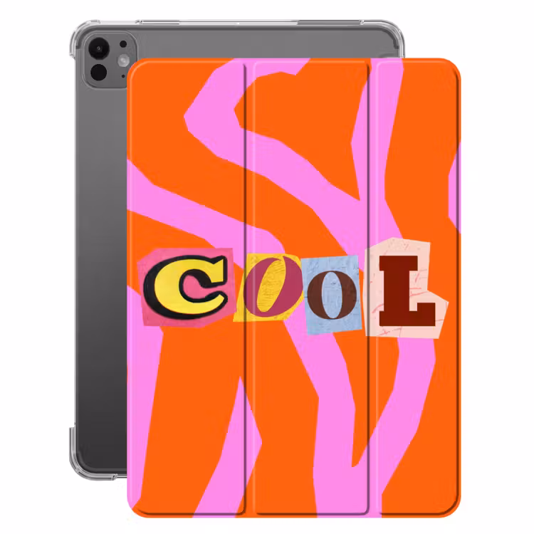 iPad-Hülle - Zebradruck - Grafik - COOL - Orange — 1