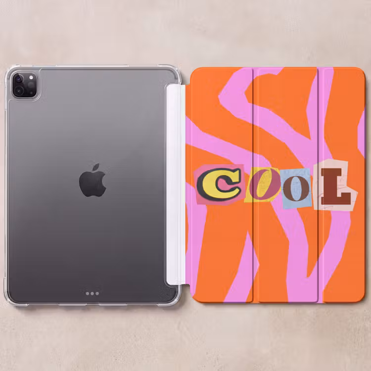 iPad-Hülle - Zebradruck - Grafik - COOL - Orange — 6