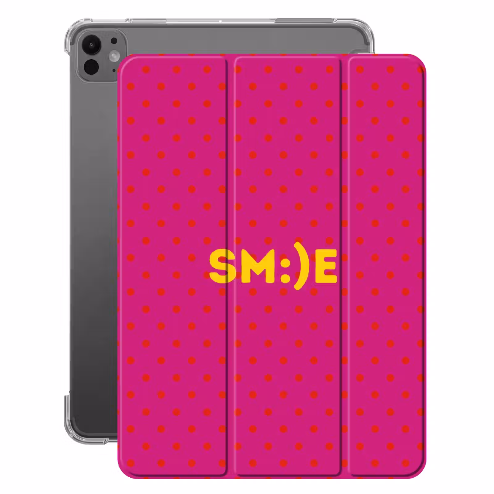 iPad-Hülle - Lächeln - Punkte - Rosa — 1