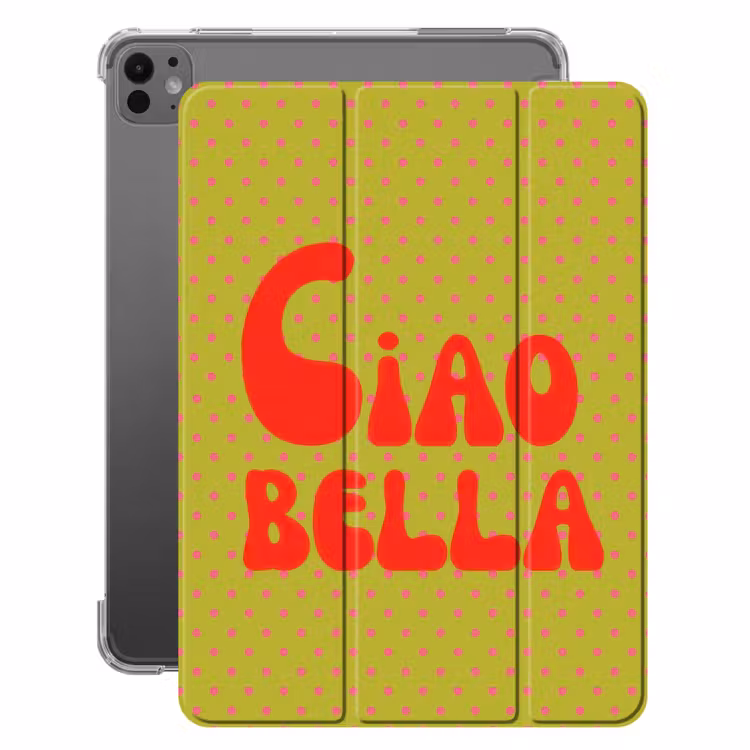 iPad-Hülle - Ciao bella - Rot - Grün - Punkte — 1