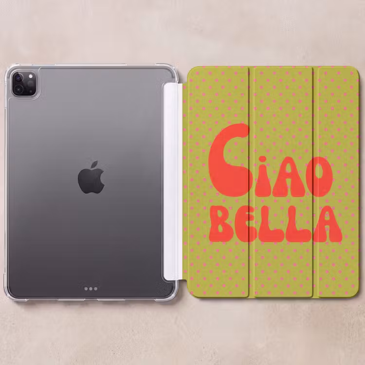 iPad-Hülle - Ciao bella - Rot - Grün - Punkte — 6