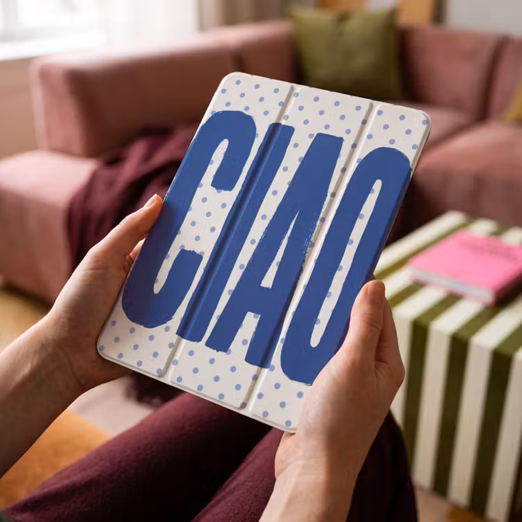 iPad-Hülle - Ciao - Blau - Tupfen — 4