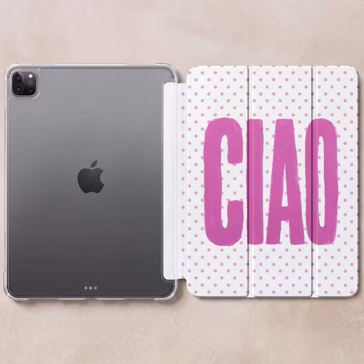iPad-Hülle - Ciao - Punkte - Rosa - Weiß — 6