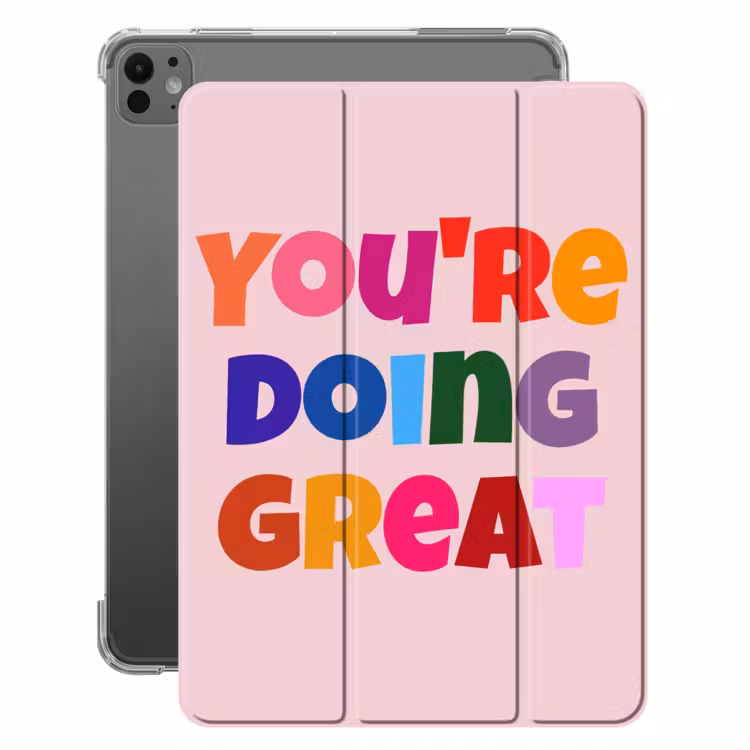 iPad-Hülle - Du machst das toll - Rosa - Farbenfroh — 1