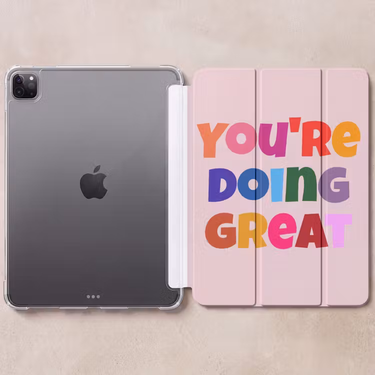 iPad-Hülle - Du machst das toll - Rosa - Farbenfroh — 6