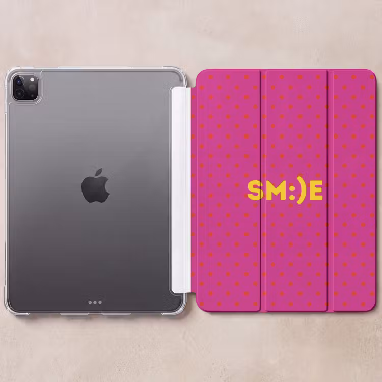 iPad-Hülle - Lächeln - Punkte - Rosa — 6