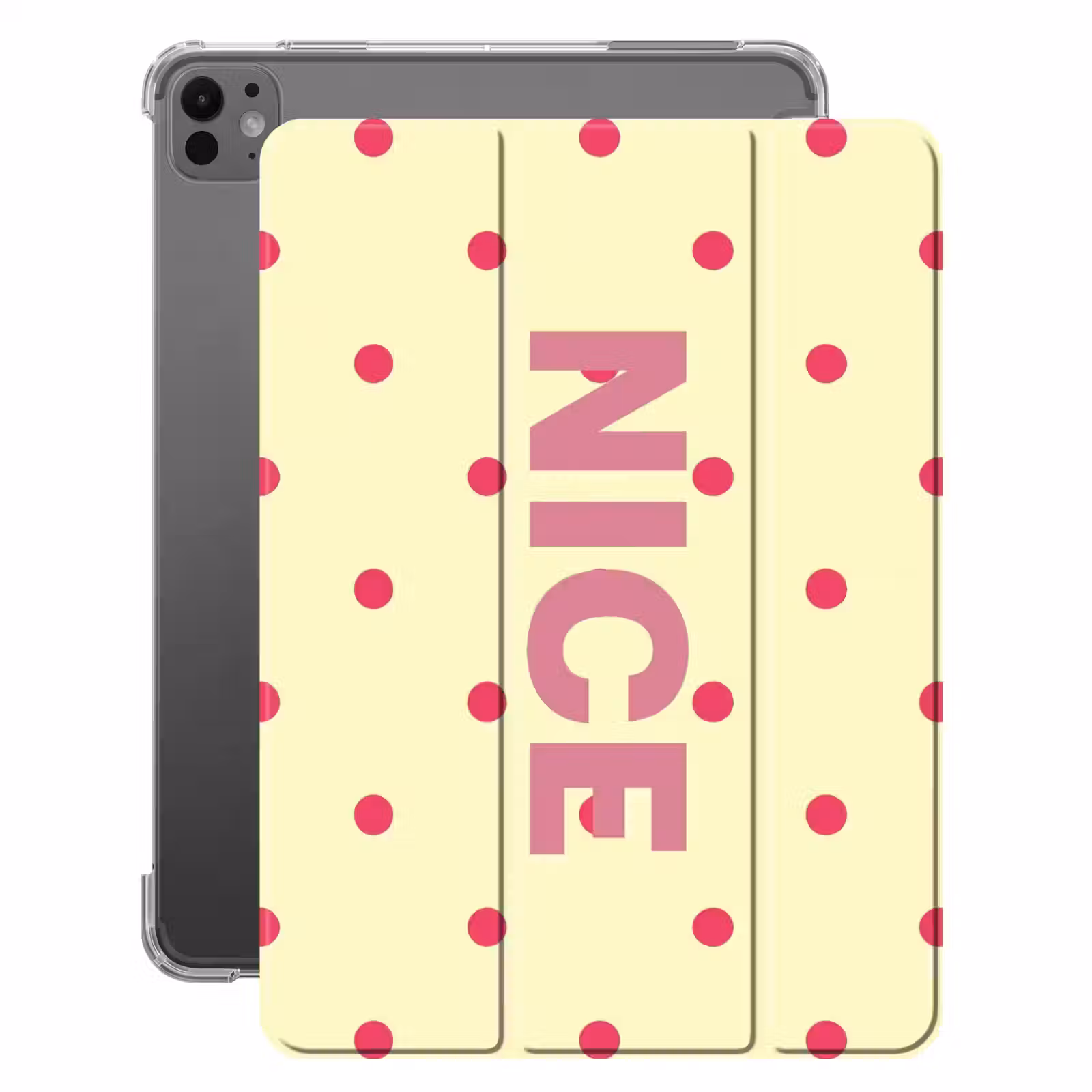 iPad-Hülle - Hübsch - Punkte - Rosa - Gelb — 1