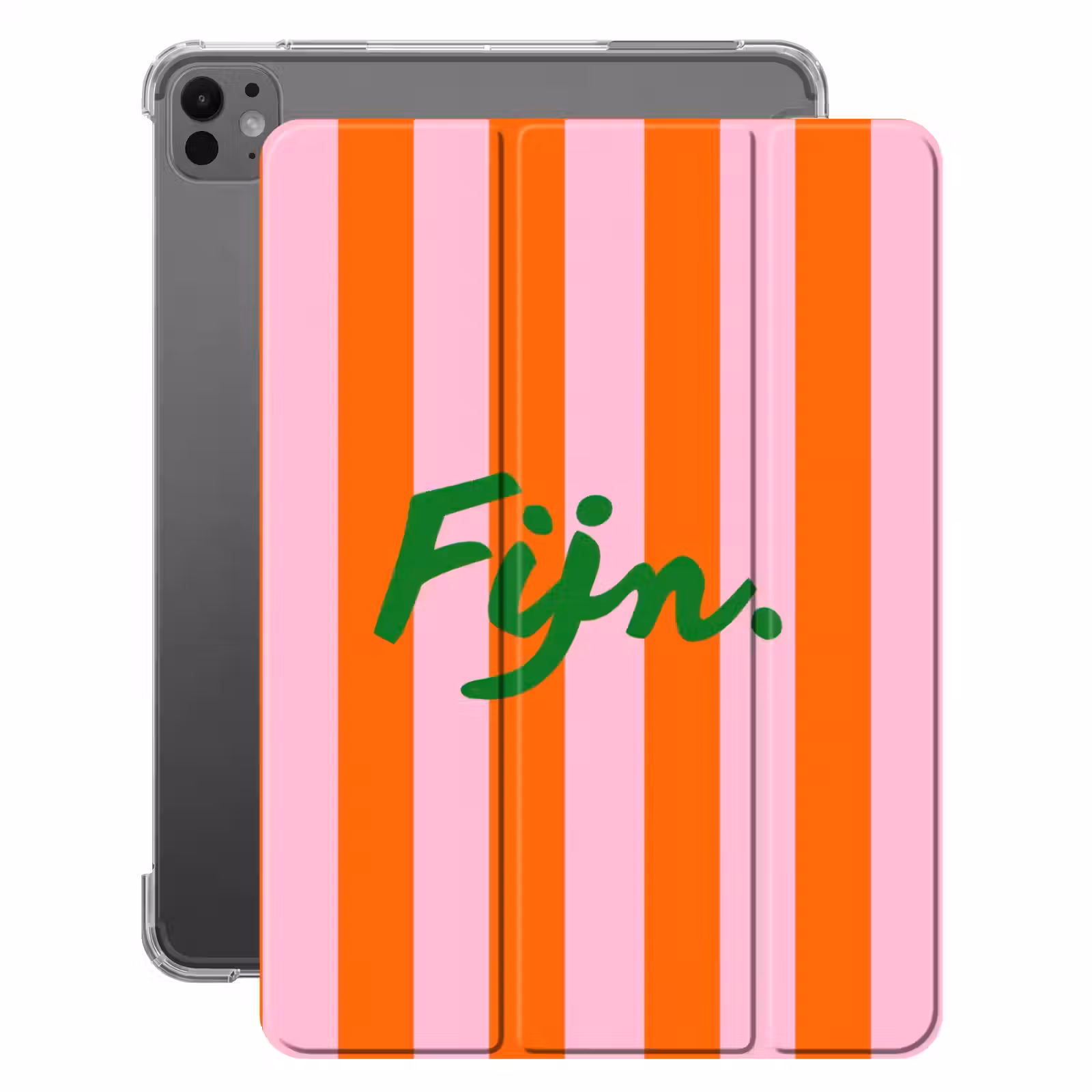 iPad-Hülle - Muster – Orange – Fein – Streifen — 1
