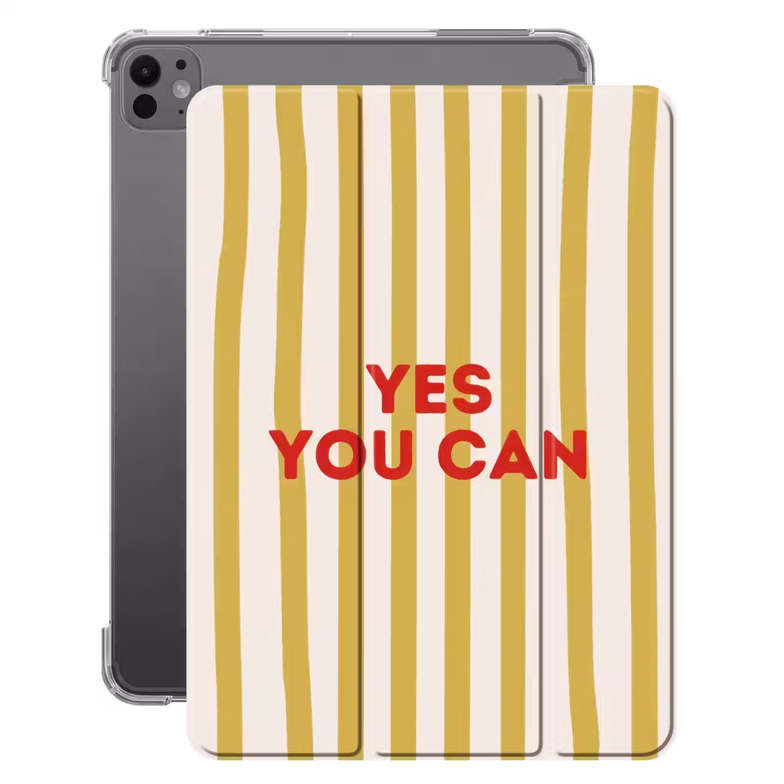 iPad-Hülle - Streifen - Abstrakt - Yes you can - Rot — 1