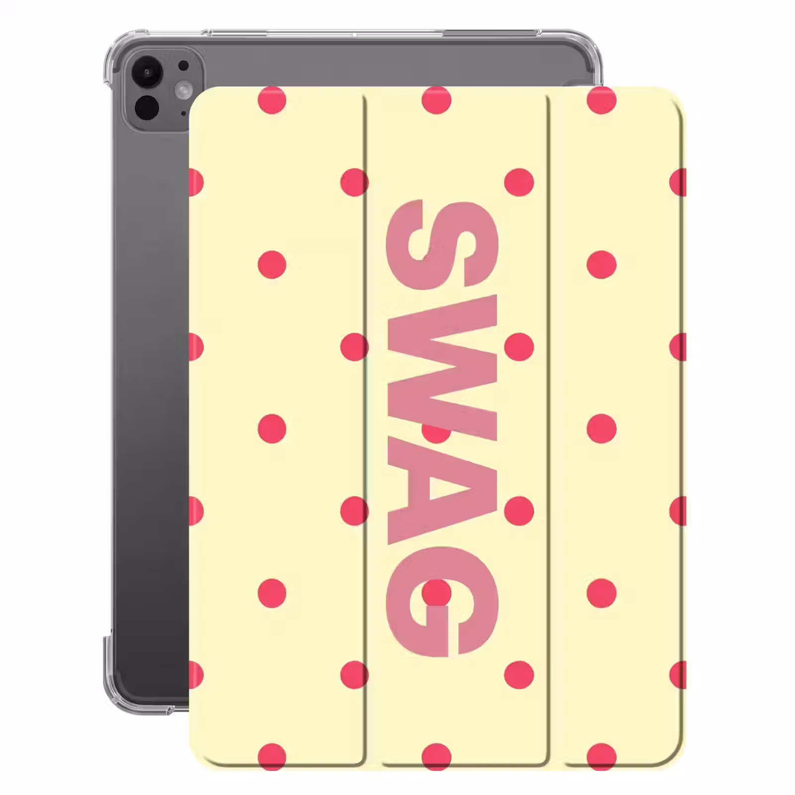 iPad-Hülle - Swag - Rosa - Punkte - Gelb — 1