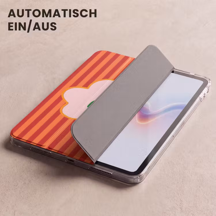 iPad-Hülle - Ciao bella - Text Wolke - Streifen - Orange — 5