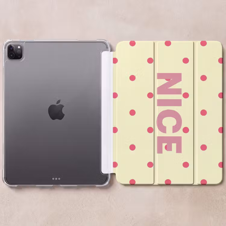 iPad-Hülle - Hübsch - Punkte - Rosa - Gelb — 6