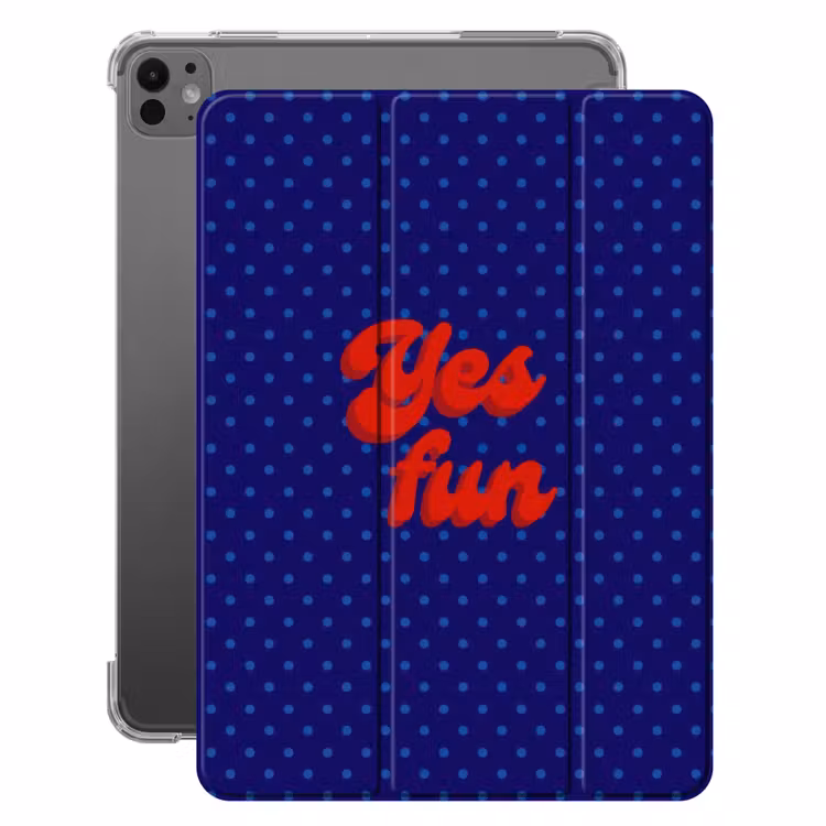iPad-Hülle - Ja Spaß - Rot - Blau - Punkte — 1