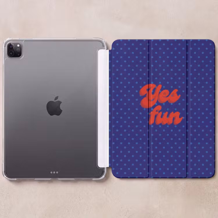 iPad-Hülle - Ja Spaß - Rot - Blau - Punkte — 6