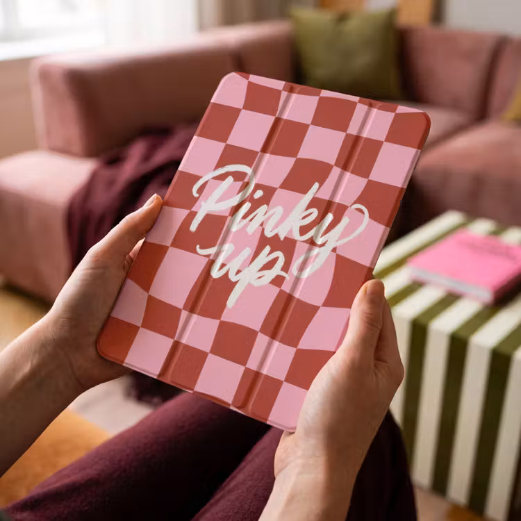 iPad-Hülle - Pinky up - Geblockt - burgunderrot — 4