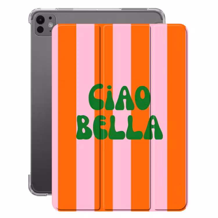 iPad-Hülle - Streifen - Orange - Vertikal - Ciao bella — 1